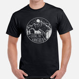 RV Campervan Motorhome Boho Shirt - Camping, Overlanding, Family Road Trip, Caravan Shirt - Nomadic Tee - Living The Vantasy T-Shirt - Black, Men