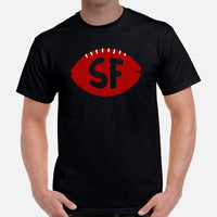 San Francisco T-Shirt - San Fran Shirt - Football Tee - Game Day Shirt - Vintage Football Shirt - California Shirt - Gift for Football Fan - Black, Men
