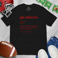 San Francisco Football Fanatic Vintage Graphic T-Shirt: Ideal Gifts for Football Fans - Game Day Tee - Funny Go Niners Definition Shirt - Black