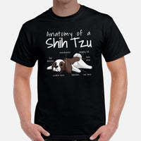 Shih Tzu Dog Themed Clothes & Attire - Canine Tee Shirt For Humans - Gifts for Dog Moms, Dads & Lovers - Anatomy Of A Shih Tzu T-Shirt - Black, Men