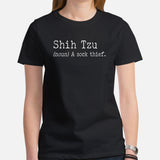 Shih Tzu Dog Themed Clothes & Attire - Canine Tee Shirt & Outfit For Humans - Gifts for Dog Lovers - Funny Shih Tzu Definition T-Shirt - Black, Women