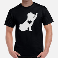 Shih Tzu Dog Themed Clothes & Attire - Canine Tee Shirts & Outfit For Humans - Gifts for Dog Moms, Dads & Lovers - Dog High-fives Shirt - Black, Men