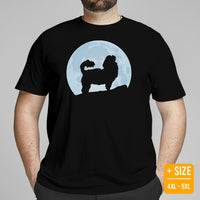 Shih Tzu Dog Themed Clothes & Attire - Canine Tee Shirts & Outfit For Humans - Gifts for Dog Moms, Dads & Lovers - Over The Moon Shirt - Black, Plus Size