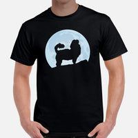 Shih Tzu Dog Themed Clothes & Attire - Canine Tee Shirts & Outfit For Humans - Gifts for Dog Moms, Dads & Lovers - Over The Moon Shirt - Black, Men