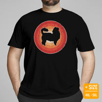 Shih Tzu Dog Themed Clothes & Attire - Canine Tee Shirts, Outfit For Humans - Gifts for Dog Moms, Dads & Lovers - Retro Sunset T-Shirt - Black, Plus Size