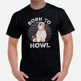 Shih Tzu Dog Themed Clothes & Attire - Funny Canine Tee Shirt For Humans - Gifts for Dog Moms, Dads & Lovers - Born To Howl T-Shirt - Black, Men