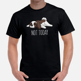 Shih Tzu Dog Themed Clothes & Attire - Funny Canine Tee Shirt For Humans - Gifts for Dog Moms, Dads & Lovers - Not Today T-Shirt - Black, Men