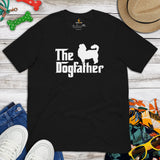 Shih Tzu Dog Themed Clothes & Attire - Funny Canine Tee Shirt & Outfit For Humans - Gifts for Dog Dads & Lovers - The Dogfather T-Shirt - Black