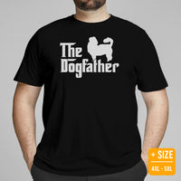 Shih Tzu Dog Themed Clothes & Attire - Funny Canine Tee Shirt & Outfit For Humans - Gifts for Dog Dads & Lovers - The Dogfather T-Shirt - Black, Plus Size