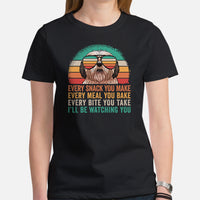 Shih Tzu Dog Themed Clothes & Attire - Funny Canine Tee Shirt & Outfit For Humans - Gifts for Dog Lovers - I'll Be Watching You T-Shirt - Black, Women