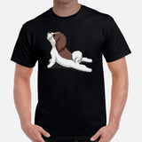 Shih Tzu Dog Themed Clothes & Attire - Funny Canine Tee Shirts & Outfit For Humans - Gifts for Dog Lovers - Cute Yoga Pose T-Shirt - Black, Men