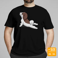 Shih Tzu Dog Themed Clothes & Attire - Funny Canine Tee Shirts & Outfit For Humans - Gifts for Dog Lovers - Cute Yoga Pose T-Shirt - Black, Plus Size