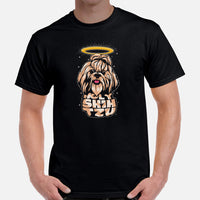 Shih Tzu Dog Themed Clothes & Attire - Funny Canine Tee Shirts & Outfit For Humans - Gifts for Dog Lovers - Holy Shih Tzu T-Shirt - Black, Men