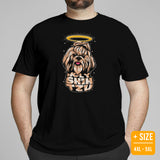 Shih Tzu Dog Themed Clothes & Attire - Funny Canine Tee Shirts & Outfit For Humans - Gifts for Dog Lovers - Holy Shih Tzu T-Shirt - Black, Plus Size