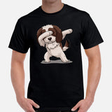 Shih Tzu Dog Themed Clothes & Attire - Funny Canine Tee Shirts & Outfit For Humans - Gifts for Dog Lovers - Shih Tzu Dabbing T-Shirt - Black, Men