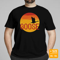 Upland Hunting Shirt - Presents, Gift Ideas for Bird Lovers, Hunters, Birdwatchers, Birders - Silly Goose & Duck Shirt - Mallard Tee Shirt - Black, Large Size for Overweight