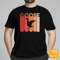 Silly Goose Pink Aesthetic T-shirt - Mallard, Widgeon, Geese Shirt - Cottagecore, Farmcore Tee for Granola Girl & Guy, Goose Lovers - Black, Large Size for Overweight