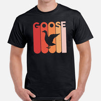 Silly Goose Pink Aesthetic T-shirt - Mallard, Widgeon, Geese Shirt - Cottagecore, Farmcore Tee for Granola Girl & Guy, Goose Lovers - Black, Men