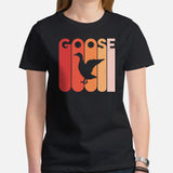 Silly Goose Pink Aesthetic T-shirt - Mallard, Widgeon, Geese Shirt - Cottagecore, Farmcore Tee for Granola Girl & Guy, Goose Lovers - Black, Women