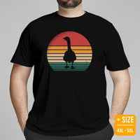 Silly Goose Retro Aesthetic T-shirt - Vintage Widgeon, Geese Shirt - Cottagecore, Farmcore Tee for Granola Girl & Guy, Goose Lovers - Black, Large Size for Overweight