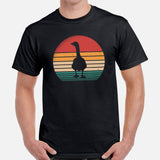 Silly Goose Retro Aesthetic T-shirt - Vintage Widgeon, Geese Shirt - Cottagecore, Farmcore Tee for Granola Girl & Guy, Goose Lovers - Black, Men