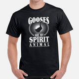 Hunting Shirt - Presents, Gift Ideas for Bird Lovers, Hunters, Birdwatchers, Birders - Silly Goose & Duck Shirt - My Spirit Animal T-Shirt - Black, Men