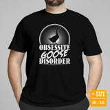 Silly Goose T-shirt - Ducks & Geese Shirt - Cottagecore, Farmcore Tee for Farmers, Goose Lovers - Obsessive Goose Disorder Shirt - Black, Large Size for Overweight