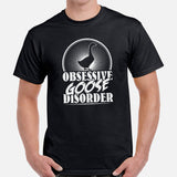 Silly Goose T-shirt - Ducks & Geese Shirt - Cottagecore, Farmcore Tee for Farmers, Goose Lovers - Obsessive Goose Disorder Shirt - Black, Men