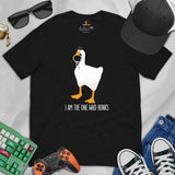 Silly Goose Video Game T-Shirt - Christmas & Birthday Gaming Gift For Him & Her, A Gamer - Geese Merch - I'm The One Who Honks Shirt - Black