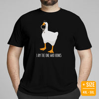 Silly Goose Video Game T-Shirt - Christmas & Birthday Gaming Gift For Him & Her, A Gamer - Geese Merch - I'm The One Who Honks Shirt - Black, Plus Size