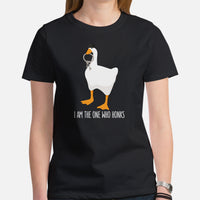 Silly Goose Video Game T-Shirt - Christmas & Birthday Gaming Gift For Him & Her, A Gamer - Geese Merch - I'm The One Who Honks Shirt - Black, Women