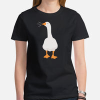 Silly Goose Video Game T-Shirt - Christmas & Birthday Gaming Gift For Him & Her - Typical Gamer Tee - Geese Merch - Honking Goose Shirt - Black, Women