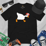 Silly Goose Video Game T-Shirt - Christmas Gaming Gift For Him & Her, Gamer - Geese Merch - Silly Goose Carrying Canada Flag Shirt - Black