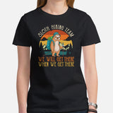 Sloth Lover & Squad T-Shirt - Sloth Hiking Team Shirt - Tree-Dwelling Mammal & Rainforest Creature Shirt - Zoo & Safari Shirt - Black, Women