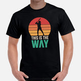 Softball Sports Apparel & Clothes - Outfit, Wear & Gift Ideas for Softball Coach & Players, Dad & Mom - Retro This Is The Way T-Shirt - Black, Men