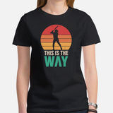 Softball Sports Apparel & Clothes - Outfit, Wear & Gift Ideas for Softball Coach & Players, Dad & Mom - Retro This Is The Way T-Shirt - Black, Women