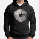 Spore Print Aesthetic Goblincore Hoodie - Cottagecore, Forestcore, Fungiphile Pullover for Forager, Mushroom Hunter & Nature Lover - Black, Men
