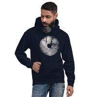 Camping & Hiking Hoodie - Mushroom Hoodie - Presents, Gift Ideas for Happy Campers & Hikers, Nature Lovers - Spore Print Fungi Hoodie - Navy