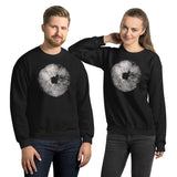 Spore Print Aesthetic Goblincore Sweatshirt - Cottagecore, Forestcore, Fungiphile Pullover for Forager, Mushroom Hunter & Nature Lover - Black, Unisex