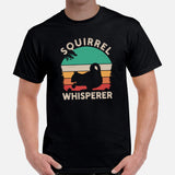 Squirrel Whisperer T-Shirt - Chipmunk, Gerbil, Nutcracker, Woodland Animal Tee - Ideal Gift for Squirrel Dad/Mom, Lovers & Feeders - Black, Men