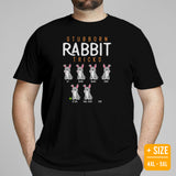 Bunny Shirt - Rabbit Tee Shirts - Presents, Gift Ideas for Outdoorsmen, Hunters, Nature & Animal Lovers - Funny Stubborn Rabbit Tricks Tee - Black, Plus Size