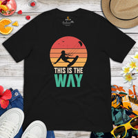 Surf T-Shirt - Vintage Surfing Shirt - Beach Vaction Shirt, Surf Graphic T-Shirt - Gifts for Surfers - Kitesurf Shirt - This Is The Way Tee - Black