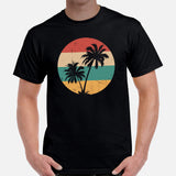 Surfing T-Shirt - Seaside & Beach Vacation Outfit, Attire - Gift Ideas for Surfer, Outdoorsman, Nature Lovers - 80s Retro Surfing Tee - Black, Men