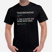 Taekwondo T-Shirt - TKD, Mixed Martial Arts Attire, Wear, Clothes, Outfit - Gifts for Fighters - Funny Taekwondad Definition Tee - Black, Men