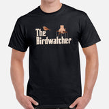 The Birdwatcher T-Shirt - Bird Nerd Shirt - Nice Tits, Sparrow, Tufted Titmouse Tee for Birdwatcher, Avian Lover & Outdoorsy Birder - Black, Men
