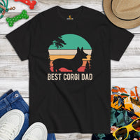 Puppy Love Tee Shirts - Corgi Dog Canine T-Shirt - Presents, Gift Ideas for Dog Lovers & Owners, Dog Dad - Best Corgi Dad Ever Shirt - Black