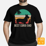 The Purr-fect Gift for Dog Lover Vintage Best Corgi Dad Ever Short Sleeve Shirt | The Ideal Father's Day, Birthday Gift for Dog Dad