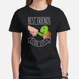 Tortoise T-Shirt - Loggerhead, Land, Sea & Nautical Turtle Shirt - Best Friends For Life Shirt - Gift for Turtle Dad/Mom & Lovers - Women