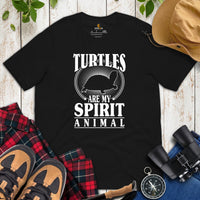 Tortoise T-Shirt - Loggerhead, Sea & Nautical Turtle Tee - Turtles Are My Spirit Animal Shirt - Gift for Animal Lovers - Safari Shirt - Black