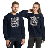 Sporelust Dark Academia Aesthetic Goblincore Sweatshirt - Cottagecore, Forestcore Pullover for Forager, Mushroom Hunter & Nature Lover - Navy, Unisex